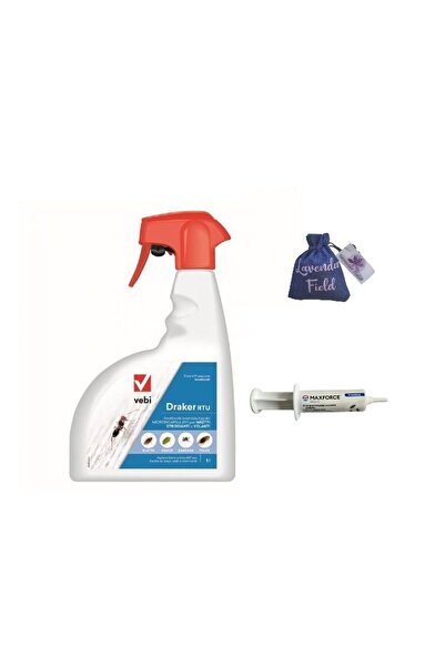 Vebi Set of cockroach and insect solution Draker RTU 1 L + Maxforce IC Gel 20...