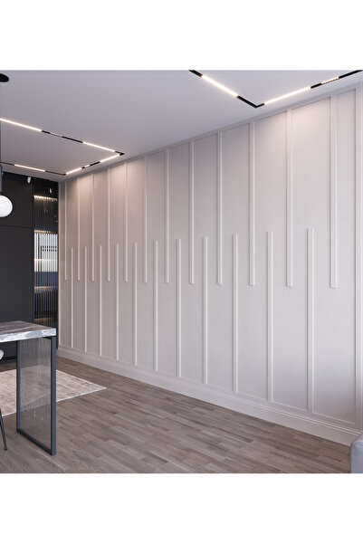 Birdeco Home Dekoratif Boyanabilir Montaja Hazır Duvar Çıtası,Önceden kesilmi...