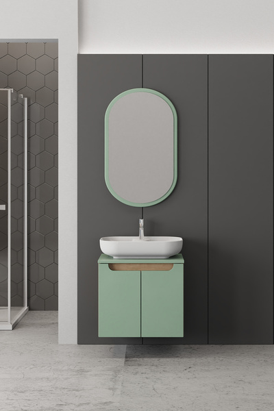 BIANI Katia 60 Cm Banyo Dolabı Renk Su Yeşili