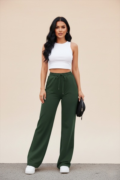 Miyalon Unisex φούτερ με δύο κλωστές με ελαστική μέση με φαρδύ πόδι