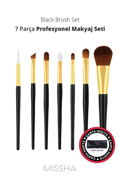 Missha Profesyonel Makyaj Fırçası Seti + Özel Kılıf Black Brush Set