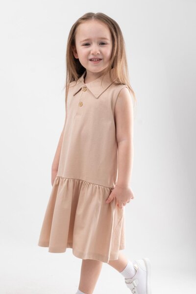 Vauva Κοριτσίστικο φόρεμα με λαιμόκοψη 100% βαμβακερό καλοκαιρινό φόρεμα