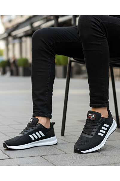 homiro حذاء رياضي بنعل صغير للجنسين - أسود - أبيض