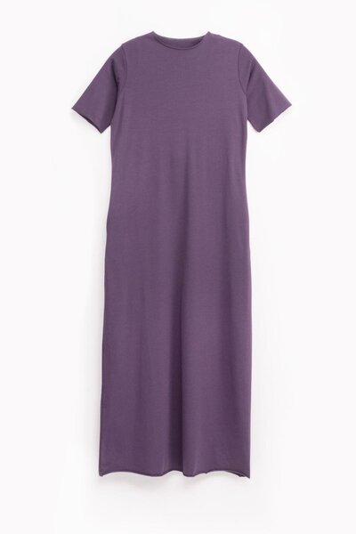 Vauva Oversize μακρύ 100% βαμβακερό κοντομάνικο φόρεμα V00888