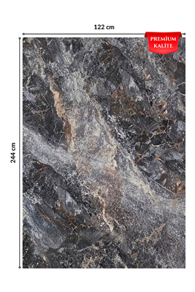 DİECOR Premium Kalite Mermer Desenli PVC Panel 122x244 Cm Suya Dayanıklı Banyo, Mutfak Ve Zemin Kaplama