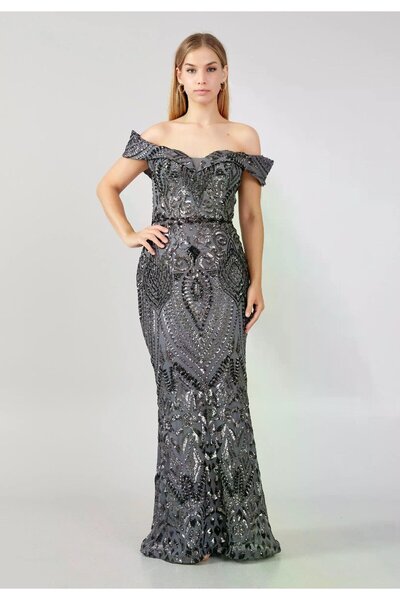 MAXXE 5681PAY PANO PAYETLİ ABİYE ELBİSE