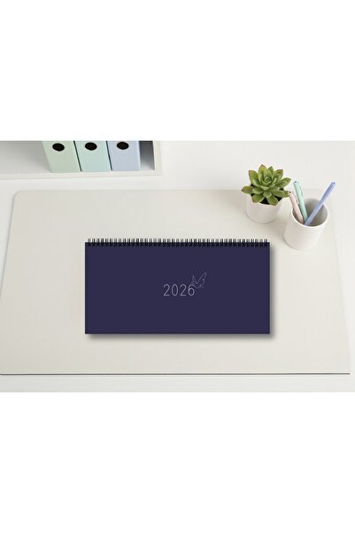 Lizy 2026 Masaüstü Takvim – 16x33 cm, Trend Renk Masa Sümeni