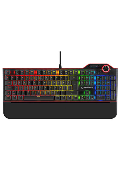 Rampage Hydra R6 Full Color RGB LED Gaming Pro Red Switch Mekanik Klavye