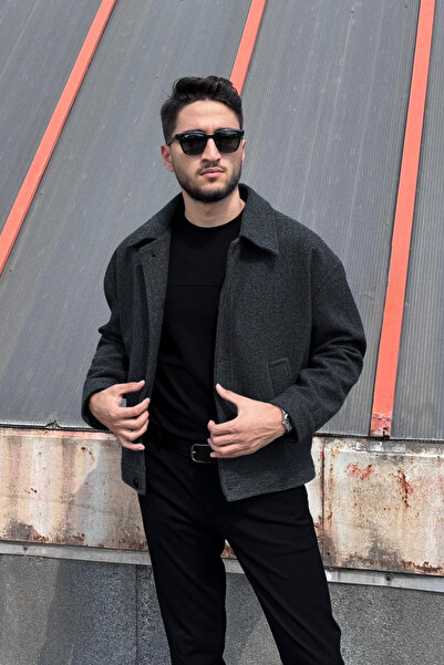 inpool Gömlek yaka, oversize-fit, Old Money Culture, düğmeli, kaşe kumaş ceket 24USEC05