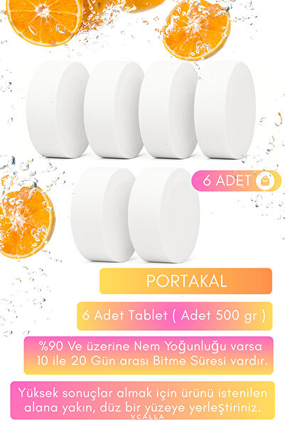 Saban 6 Adet Nem Alıcı | Küf Önleyici | Ev Tipi Rutubet Giderici | Portakal A...