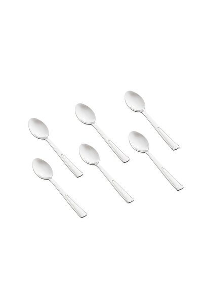 HIC طقم ملاعق حلى من الاستيل المقاوم للصدأ مكون من 6 قطع