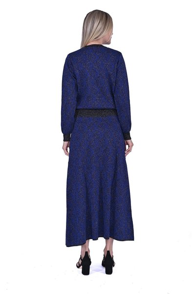 Invee Sax glittery knit skirt set