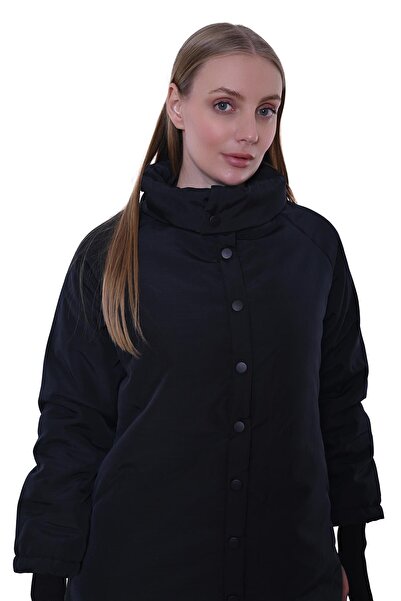 Invee معطف مقاوم للماء أسود