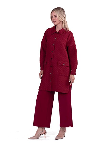 Invee Капітоне сорочка з капюшоном БОРДОВИЙ