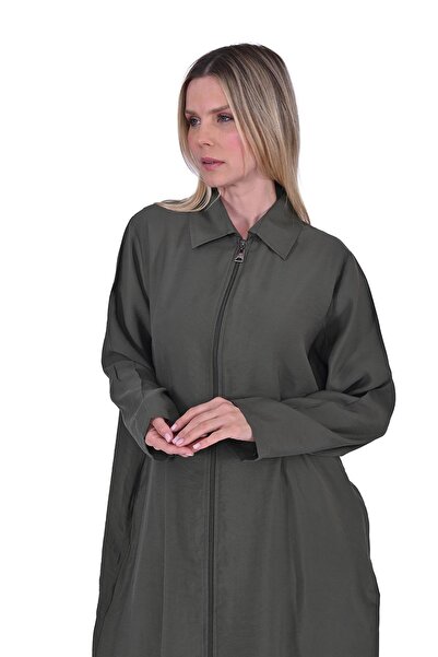 Invee Erkek Yaka Fermuar Detaylı Modal Kap YEŞİL