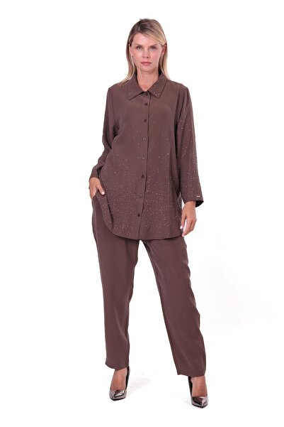 Invee قميص تينسيلا مصنوع من فرو المنك