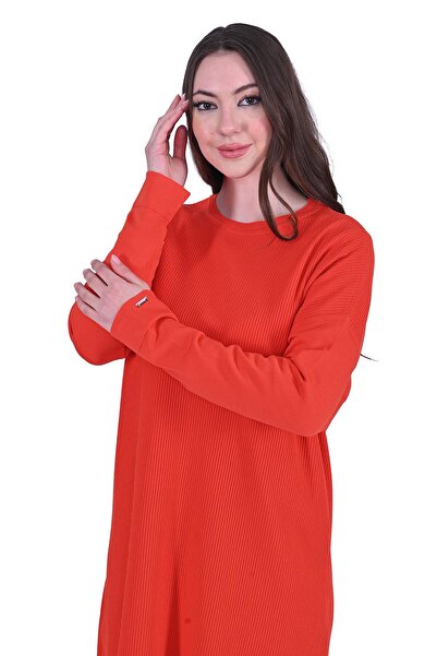 Invee Πλεκτό Ρούχο Τούνικ ΚΟΚΚΙΝΟ