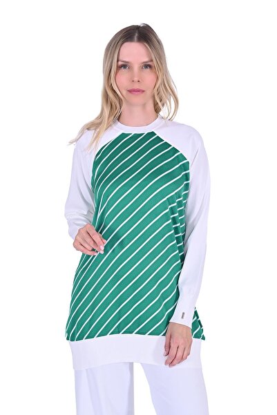 Invee Трикотажна туніка з тканиною EKRU