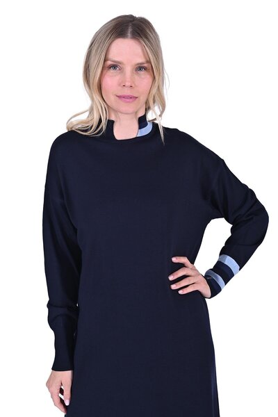 Invee Yün Hakim Elbise LACİVERT