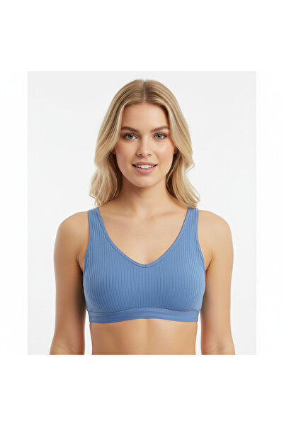 BONBON Women's Cotton V-Neck Bustier with Removable Pads Bb2115