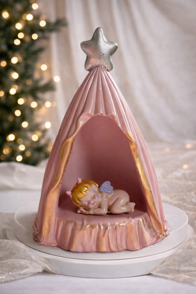 Glowa El Yapımı Çadırda Uyuyan Bebek Biblo - Dekoratif Obje