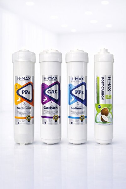 H-MAX Reverse Osmosis System Quick Yeni Sezon 4'lü Kapalı Kasa Su Arıtma Filt...