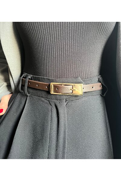 LİA KEMER Curea cu cataramă aurie pentru femei cu model interior, curea pentr...