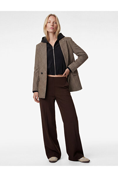 Koton Normal Bel Düz Geniş Paça Kumaş Pantolon