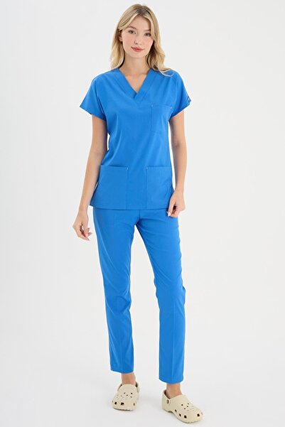Uçak Medikal ROYAL BLUE CORE-FLEX LYCRA WOMEN CERRAHI SUIT