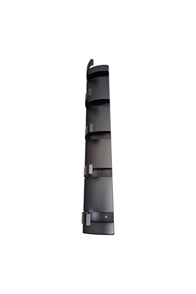 LUCAS Suport de haine retractabil în stil scandinav, gri, 39 x 6,2 cm, 5 cârlige pliabile