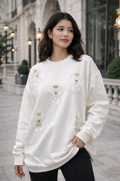 Luna Wear Premium Quality White Bear Sweater