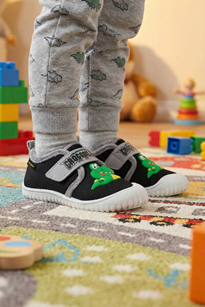 GEZER Papuci de iarnă pentru băieți, cu o singură velcro, cu talpă confortabi...