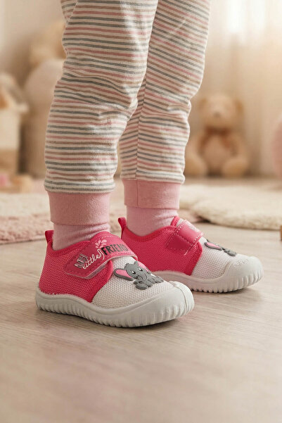 GEZER حذاء بناتي صيفي من الكتان مفرد فيلكرو قابل للتعديل ونعل مريح للمنزل والمدرسة والحضانة اليومية