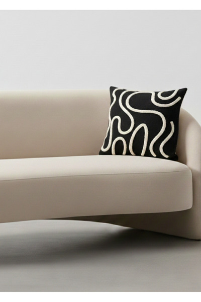 Destiva Home Κάλυμμα μαξιλαριού από ύφασμα ολεφίνης με λεπτομέρεια κεντήματος...