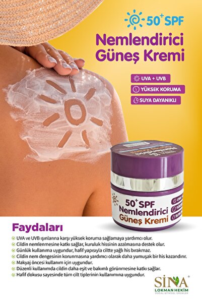 SİNA LOKMAN HEKİM Sunscreen Moisturizing High Protection 50 Ml.
