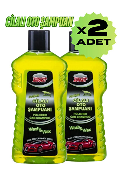 Autokit 2'Lİ Cilalı Oto Şampuanı 2 ADET Parfümlü Araç Yıkama Şampuanı 2X 1İTRE