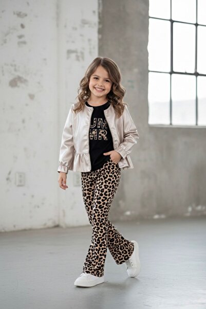 Minigimin Cicileri Cicileri Koža letnje leopard pantalone sa jaknom za moju m...