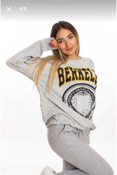 blackbonds Gri Berkeley Baskılı Sweetshirt