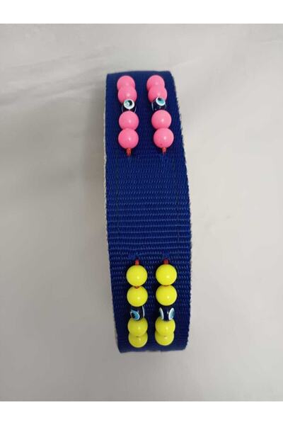 kozaklı طوق كلب مزين بالخرز ومطرز يدوياً مقاس 70x4 سم