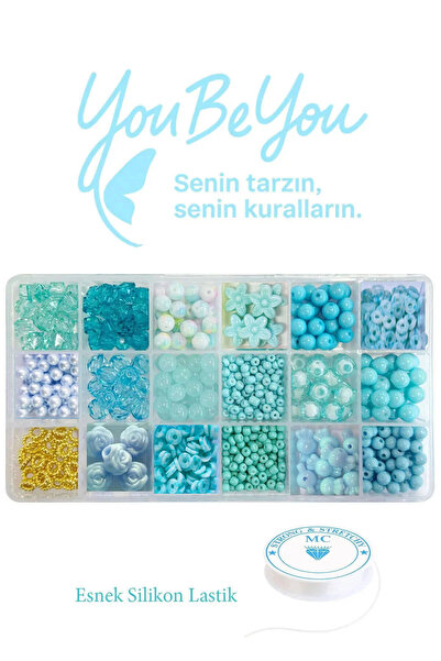 By MO Accessories Çocuklar Için Boncukla Takı Yapma Seti 2 - Hobi Boncuk Yapımı - Bileklik Yapma Seti -eğlence Seti