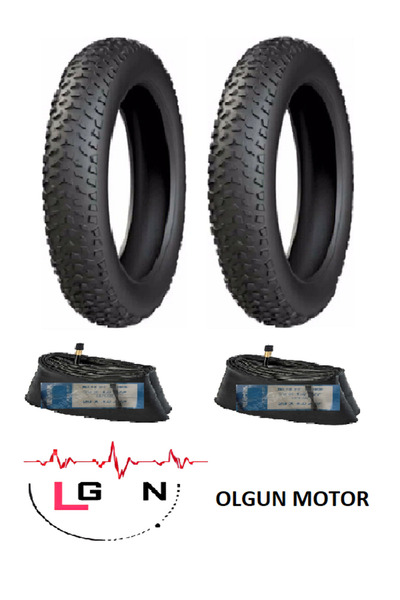 meghna 20 Jant 20x4.00 ZIRHLI Fat Bike Dış Lastiği X 2 Adet + İç Lastik Seti