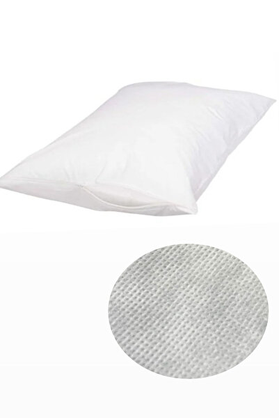 mihriban Tela Kumaş Beyaz Yastık Koruyucu - Yastık Alezi Mitili 50x70 Cm (1ADET)