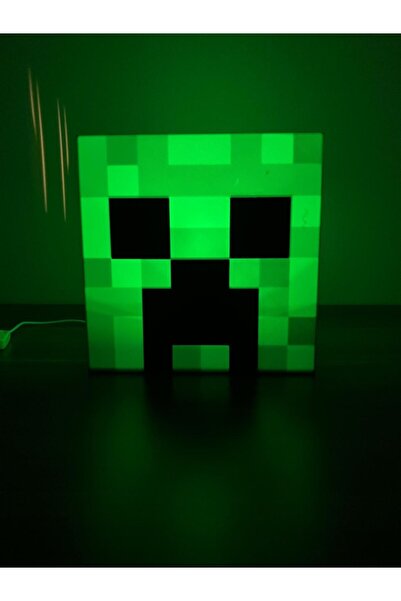 genomera Minecraft Creeper Lambası (USB LED Işık İle Çalışır)