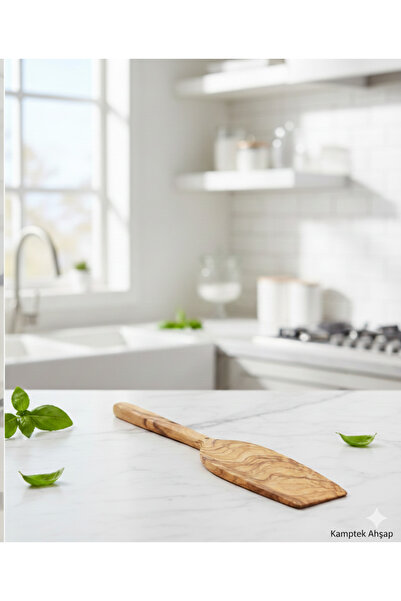 kamptek kamp teknolojisi ملعقة كبيرة وواسعة من خشب الزيتون الطبيعي من كامبتيك...