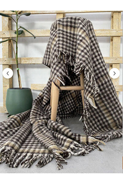 Selin Gençev Home 100% وسادة ركبة سكوتش من الصوف الخالص - بطانية تلفزيون 130x170 بطانية صوف - 100% صوف خالص - صوف