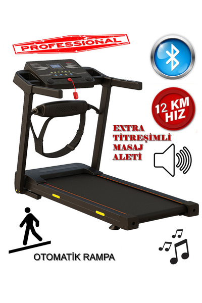 POBO KB-700 Titreşimli Dijital Ekranlı Koşu Bandı 12km 2hp Eğimli Bluetootlu ...