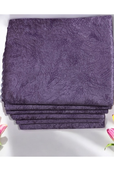 kumaşçıtr Kaymaz Tabanlı Lüks Kadife Koltuk Kanepe Çekyat Örtüsü - Konforlu Lila Damar Desenli 170x210 Cm