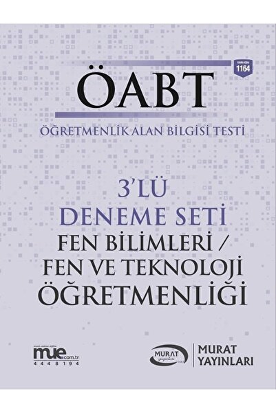 Murat Yayınları SÜPER FİYAT - Murat ÖABT Fen Bilimleri Fen ve Teknoloji 3 Den...