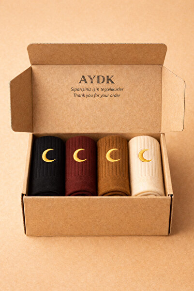 AYDK مجموعة من 4 أزواج من الجوارب القطنية النسائية الصيفية والشتوية ذات النمط...