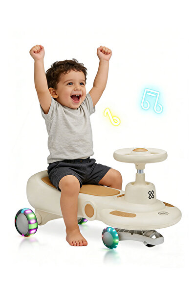 KidLe Ride on Push Car for Kids, Balance Swing Car with Flashing Wheels for O...